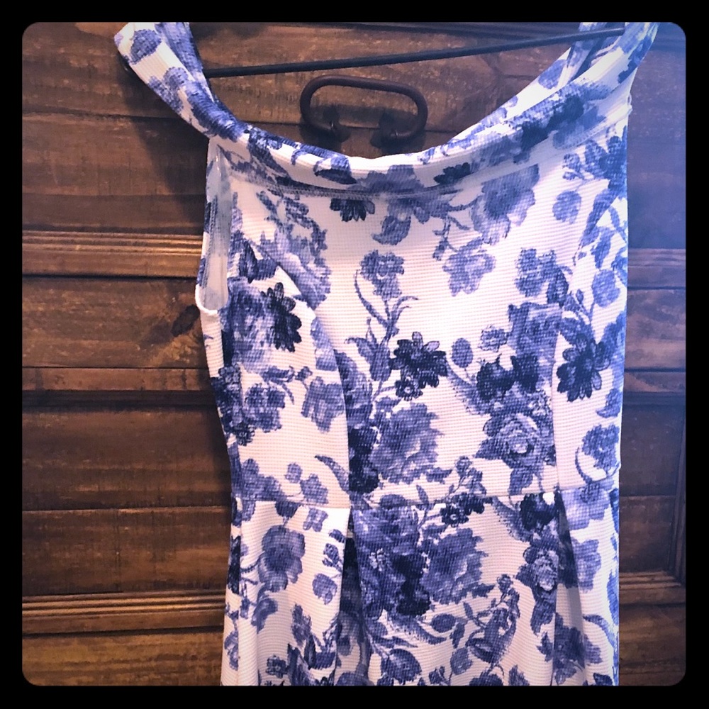 Blue off the Shoulder Dress